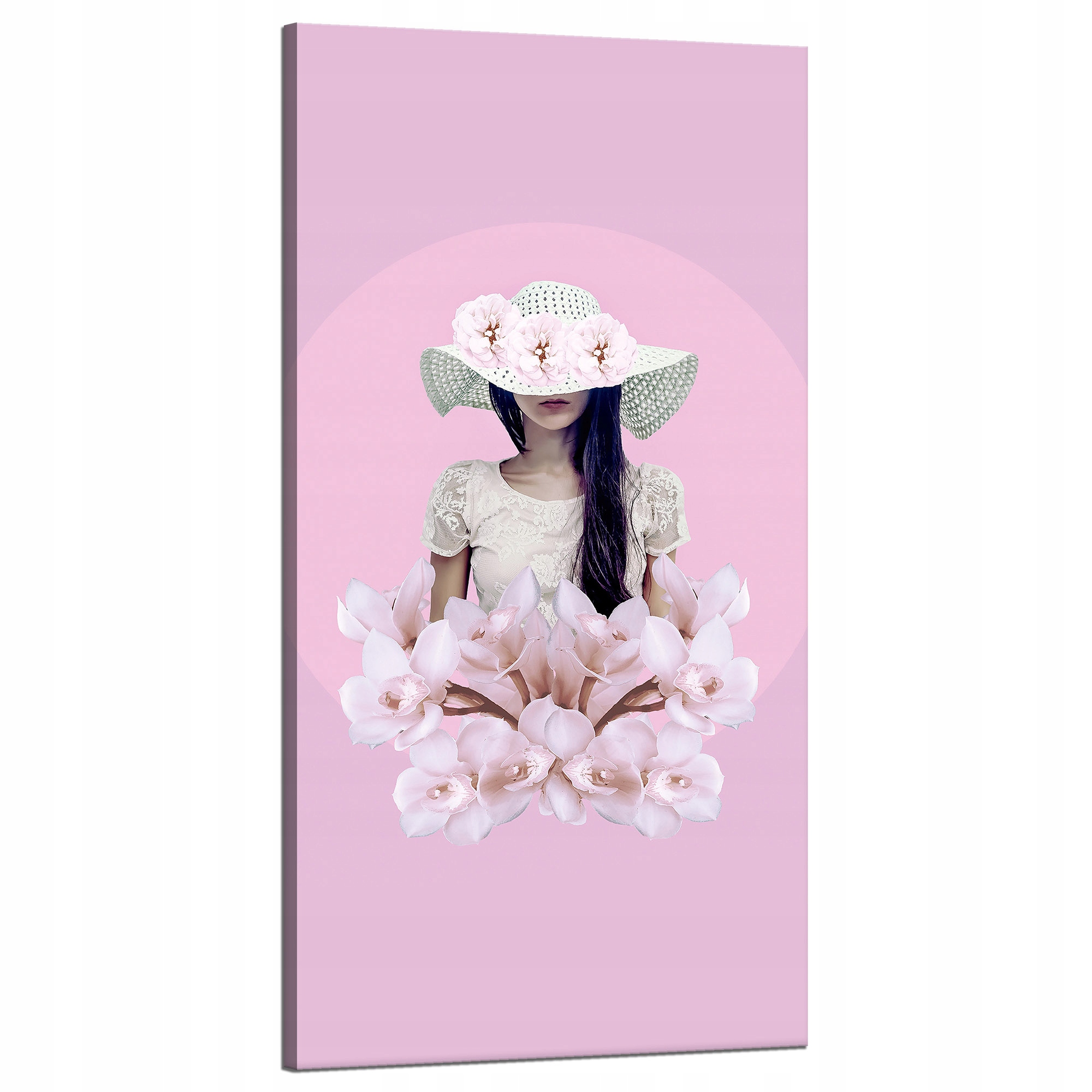 Obraz na plátně Jarní květiny Dívka Bílá Růže 60x120 cm