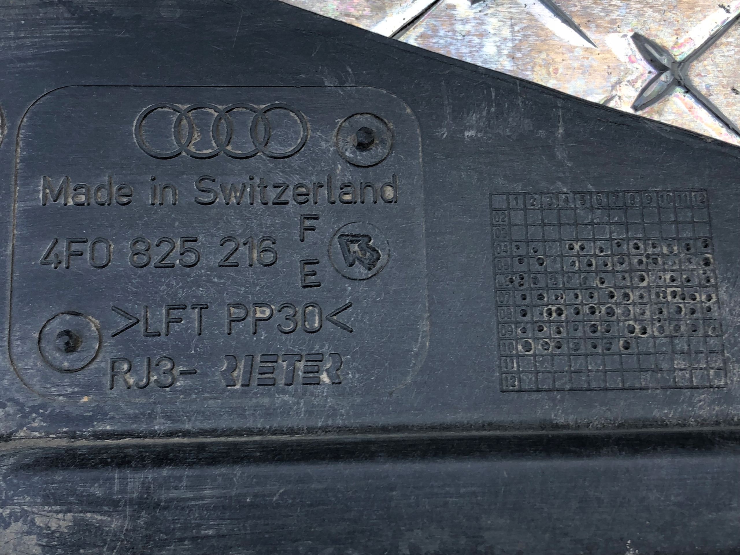 cover chassis right AUDI A6 C6 4F0825216F