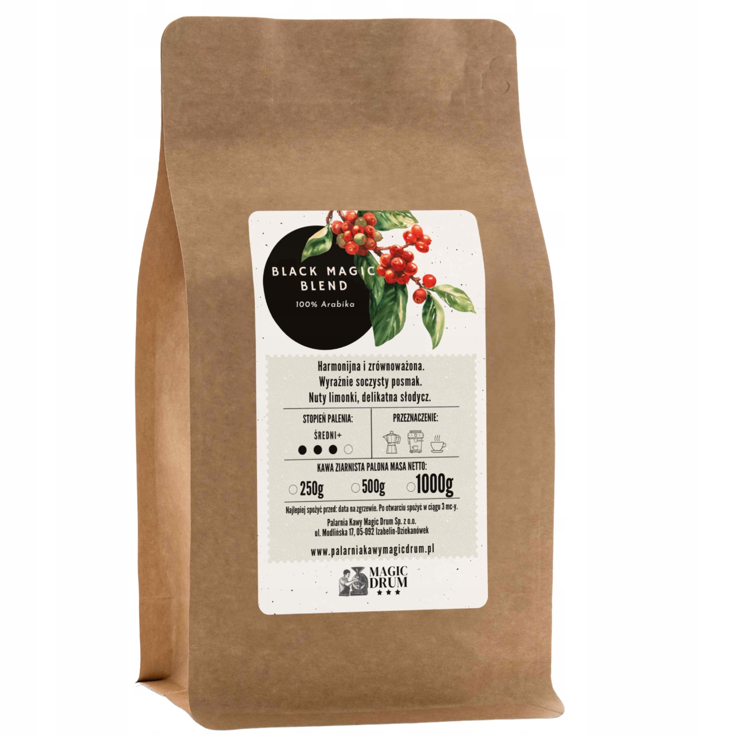 Levně Mletá káva Magic Drum Black Magic Blend 1 kg