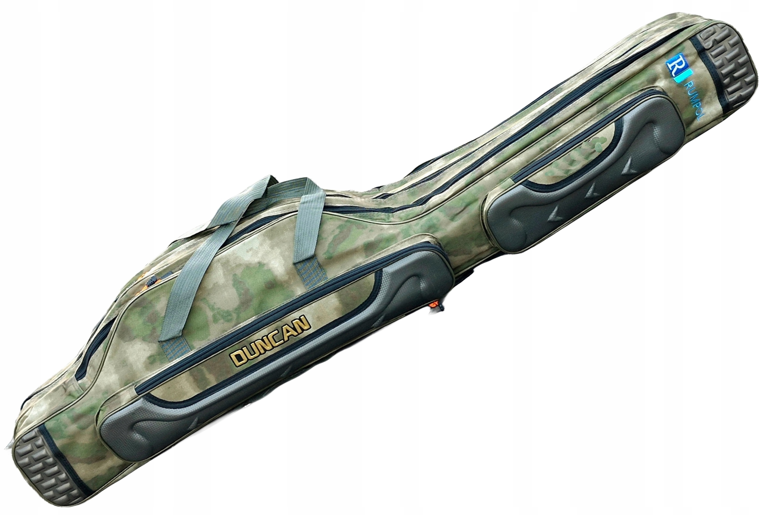 Mocny Usztywniany Pokrowiec wędkarski na Wędki 150 cm 3 komory Boczne