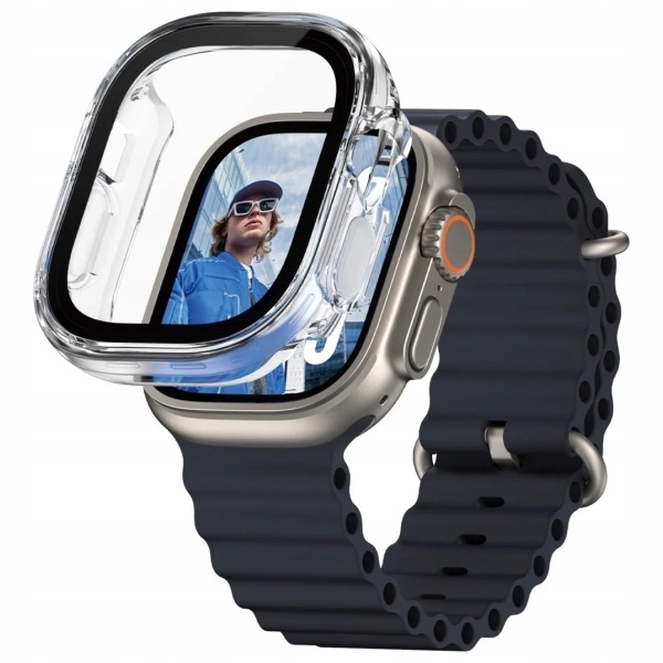 Pouzdro Panzerglass pro Apple Watch Ultra 1/2, kryt přední Sklo