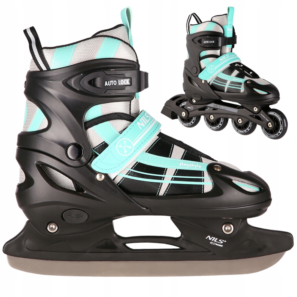 2v1 Brusle 2v1 Kolečkové brusle Hokejové Brusle Nastavitelné Pro Mládež brusle Nils 39-42