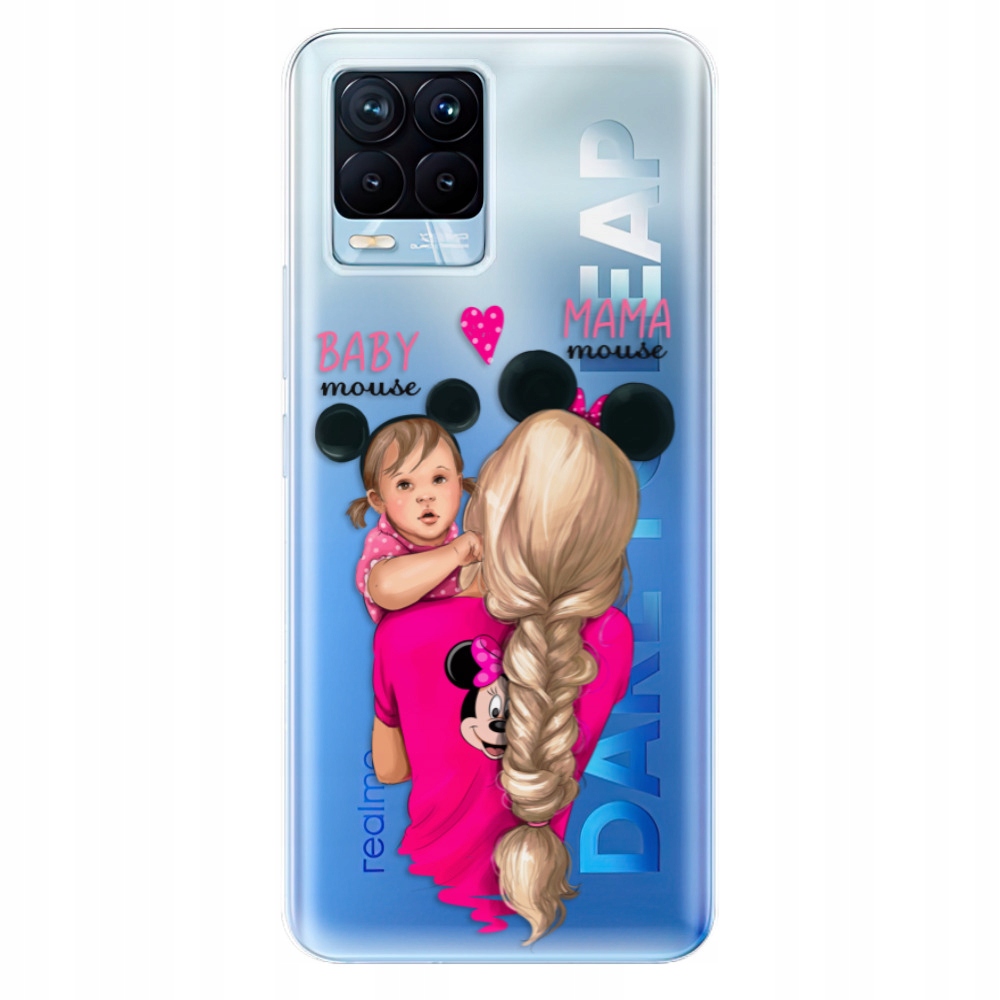 Silikonowe etui iSaprio Mama Mouse Blond and Girl do Realme 8 8 Pro
