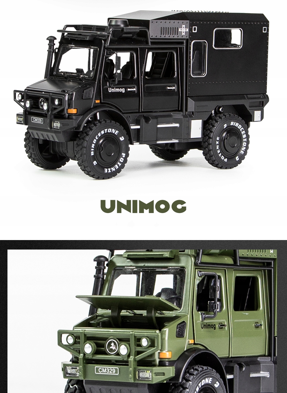 UNIMOG POLÍCIA otvárateľné svetlo zvuk SWAT pohon Stav balenia originálne