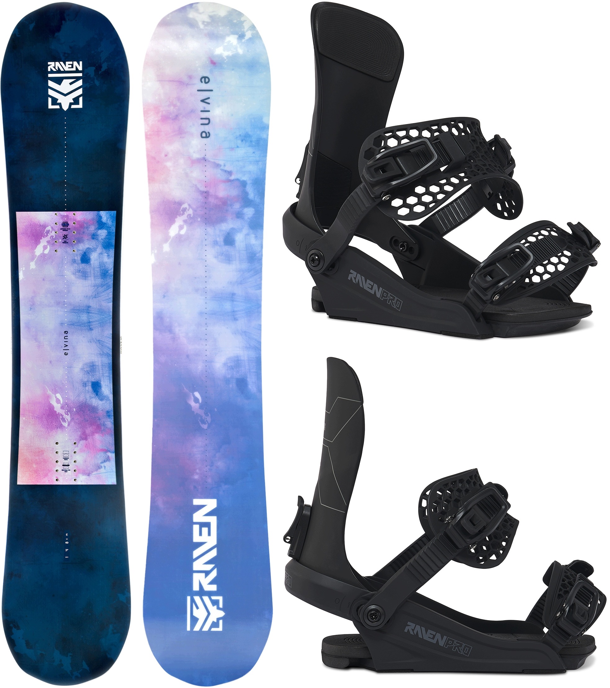 Snowboard Raven Elvina 147cm Wiązania Raven Pro King M