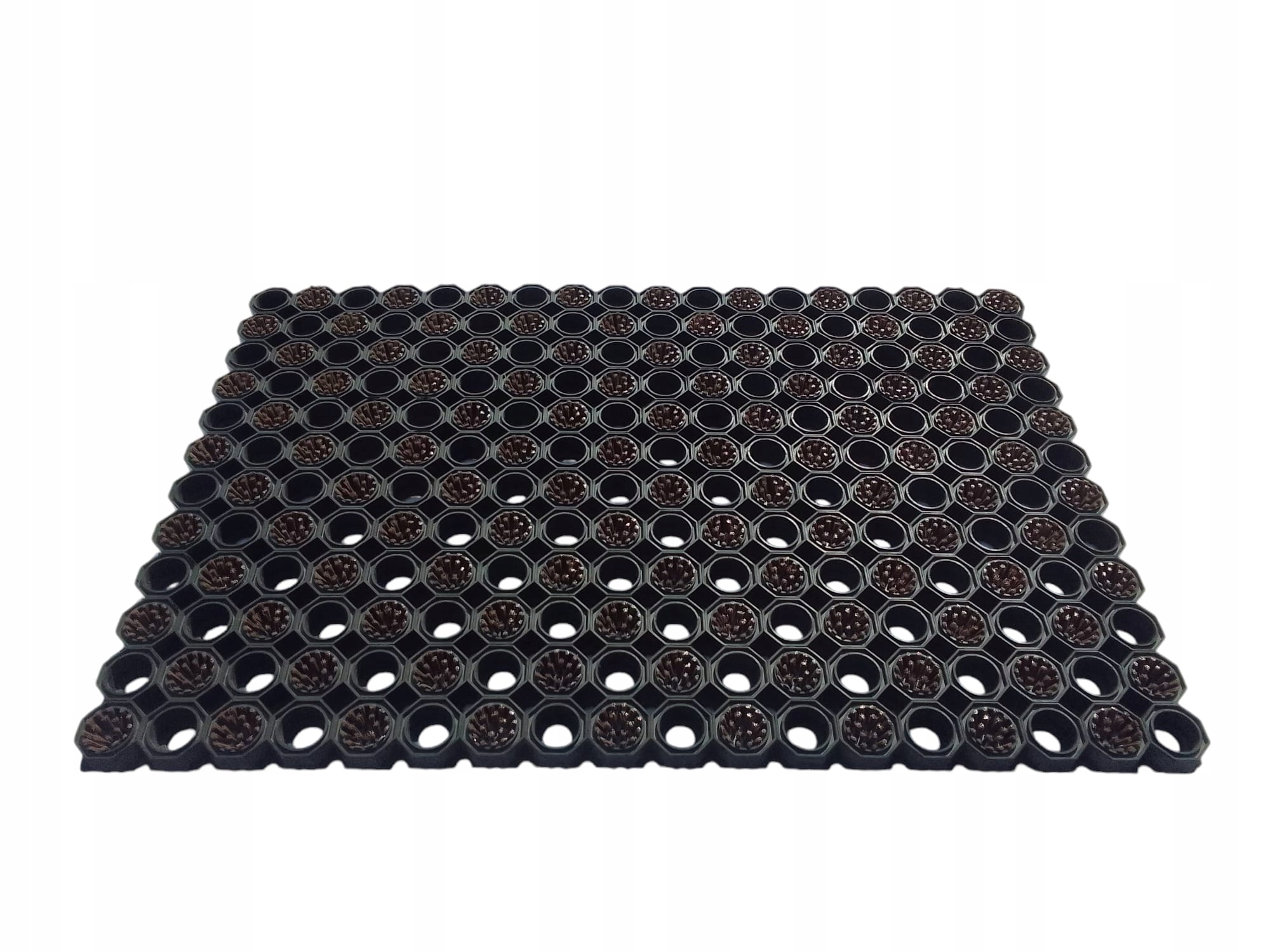 Ažúrová rohožka Strong kefky hnedé 100x50