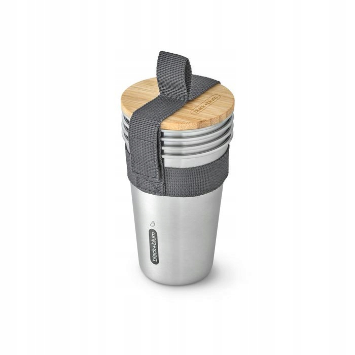 Sada 4 Ocelových Kelímků na Kelímky pod Stan Black+Blum