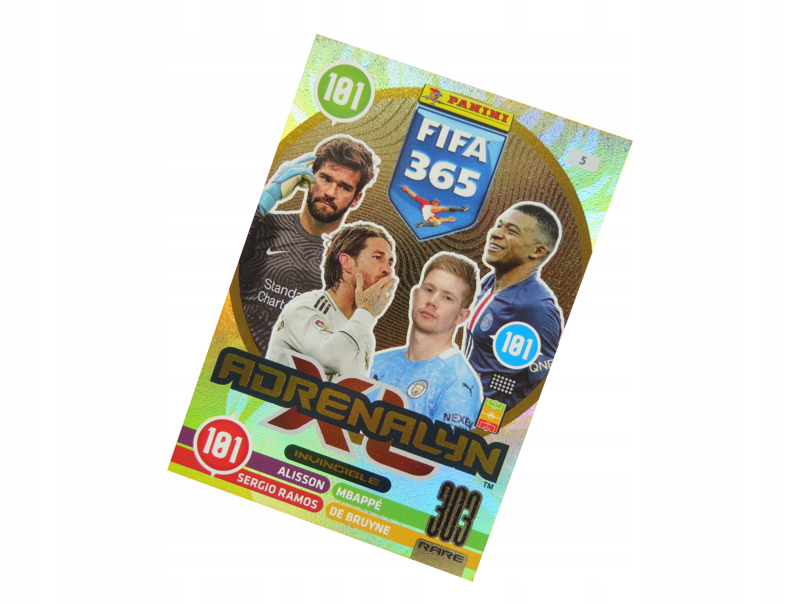 Panini Fifa 365 2021 Karty Piłkarskie Rare Invincible 5 Mbappe Ramos Bruyne