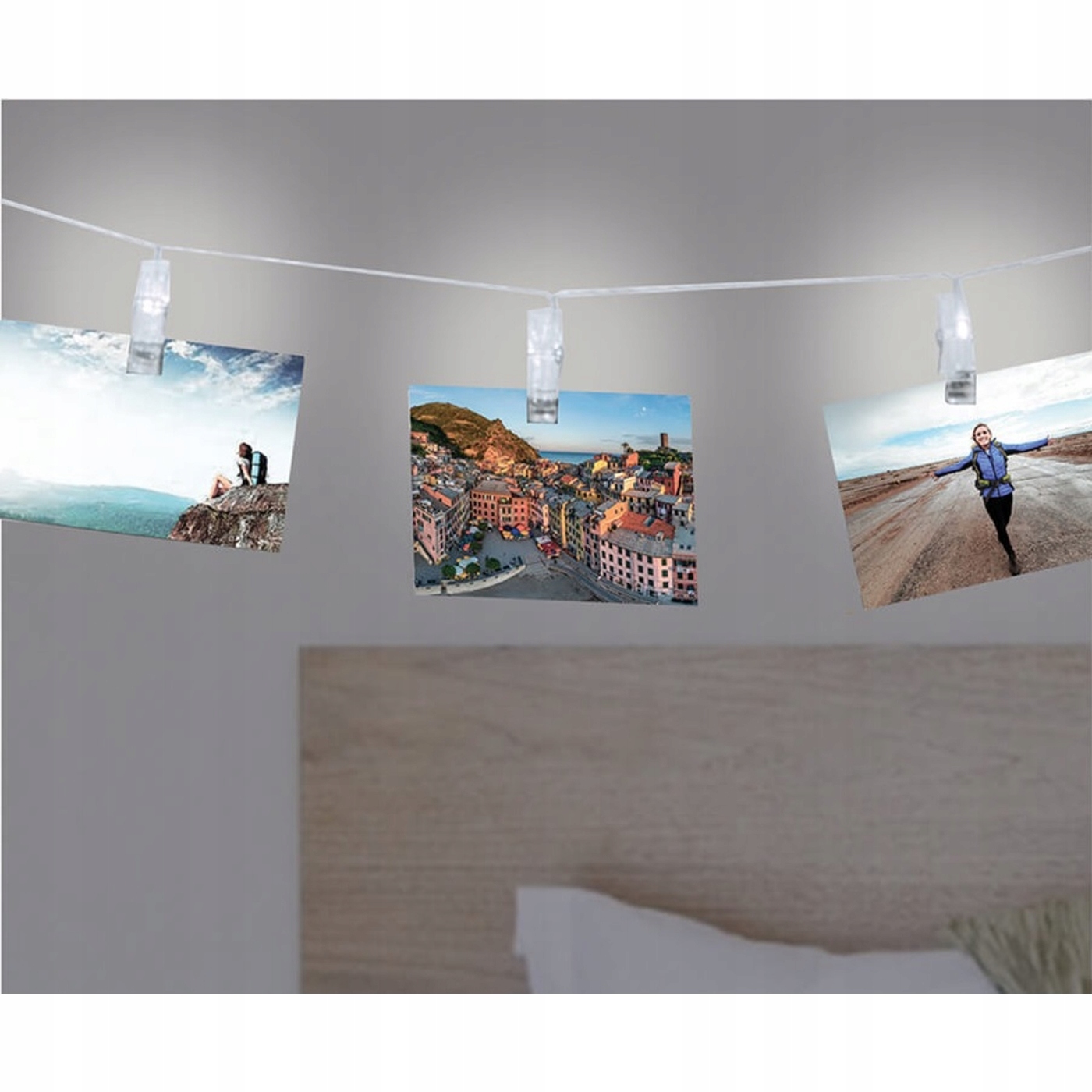 EVE - lampa wisząca z klipsem na zdjęcie Zasilanie bateryjne