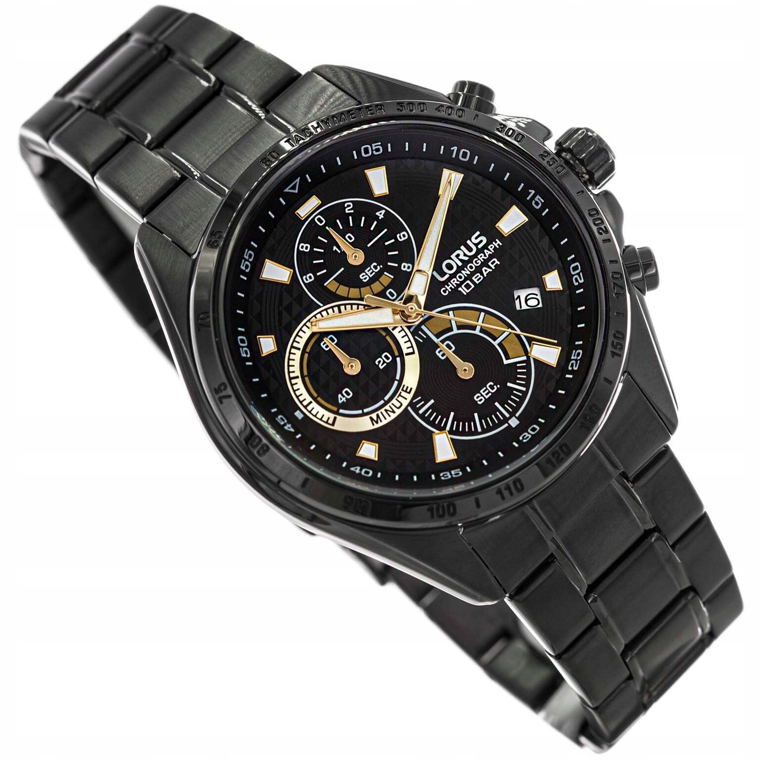 Pánské Hodinky Lorus RM359HX9 Elegantní Náramek Chronograf Data 100 M