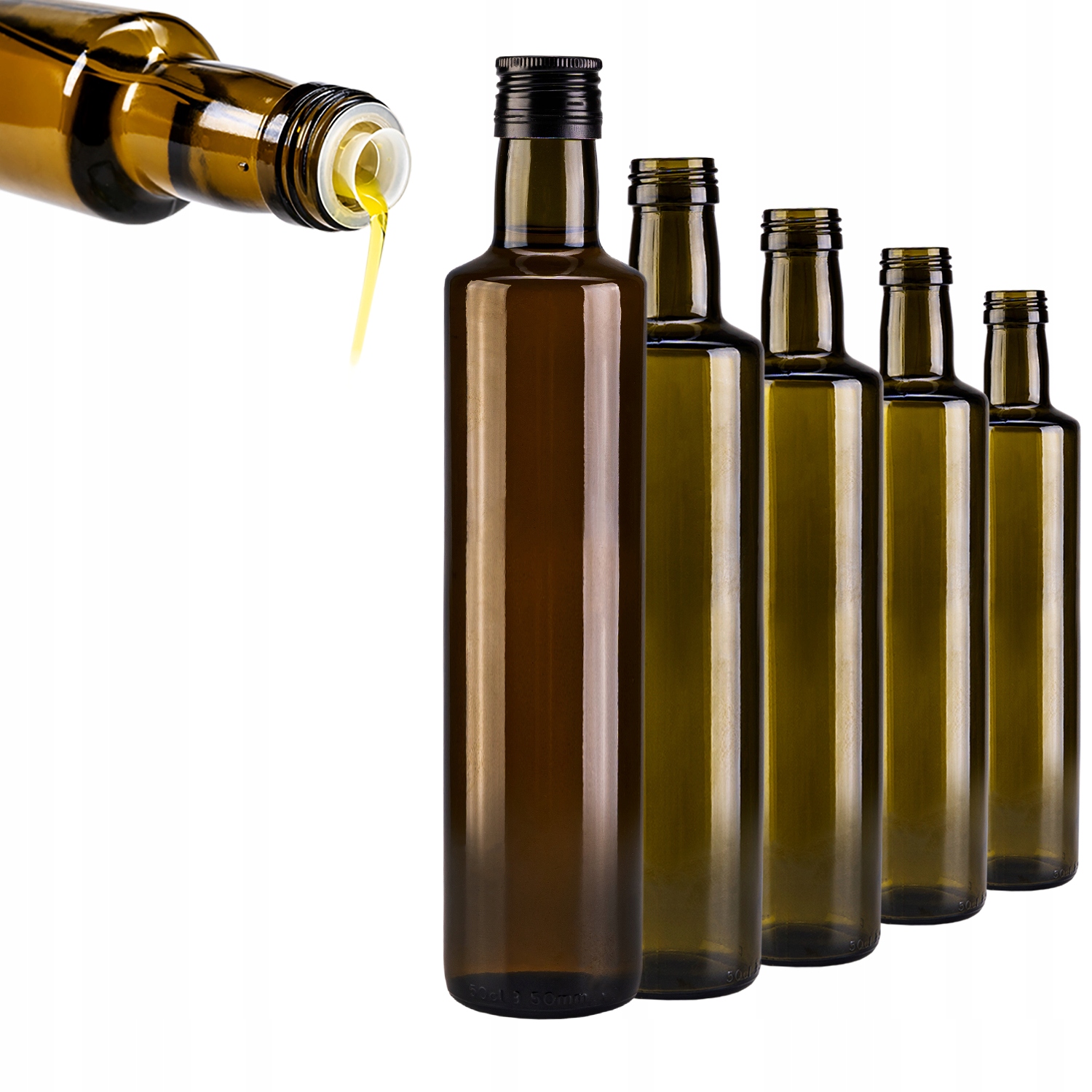 

5x Butelka 0,5l Dorica na oliwę olej z dozownikiem
