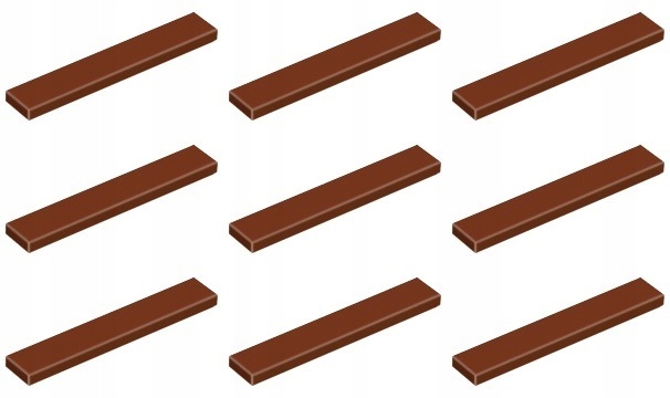 

Lego 6636 Tile Płytka 1x6 brązowa (9g) 9 szt.