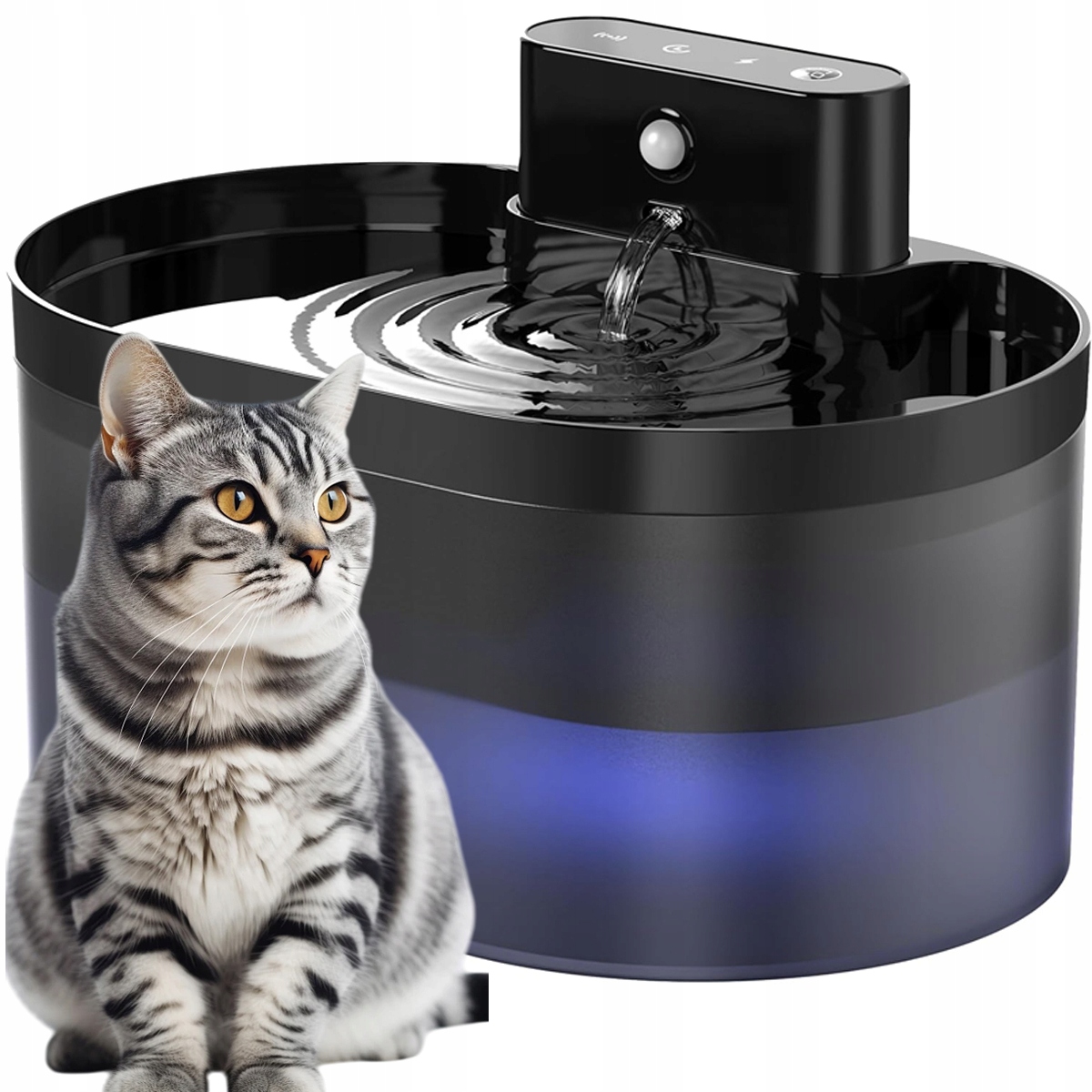 Napáječka Pro Kočky Psa Fontána Automatická Napáječka Tichý 2,2L Filtr Bonus