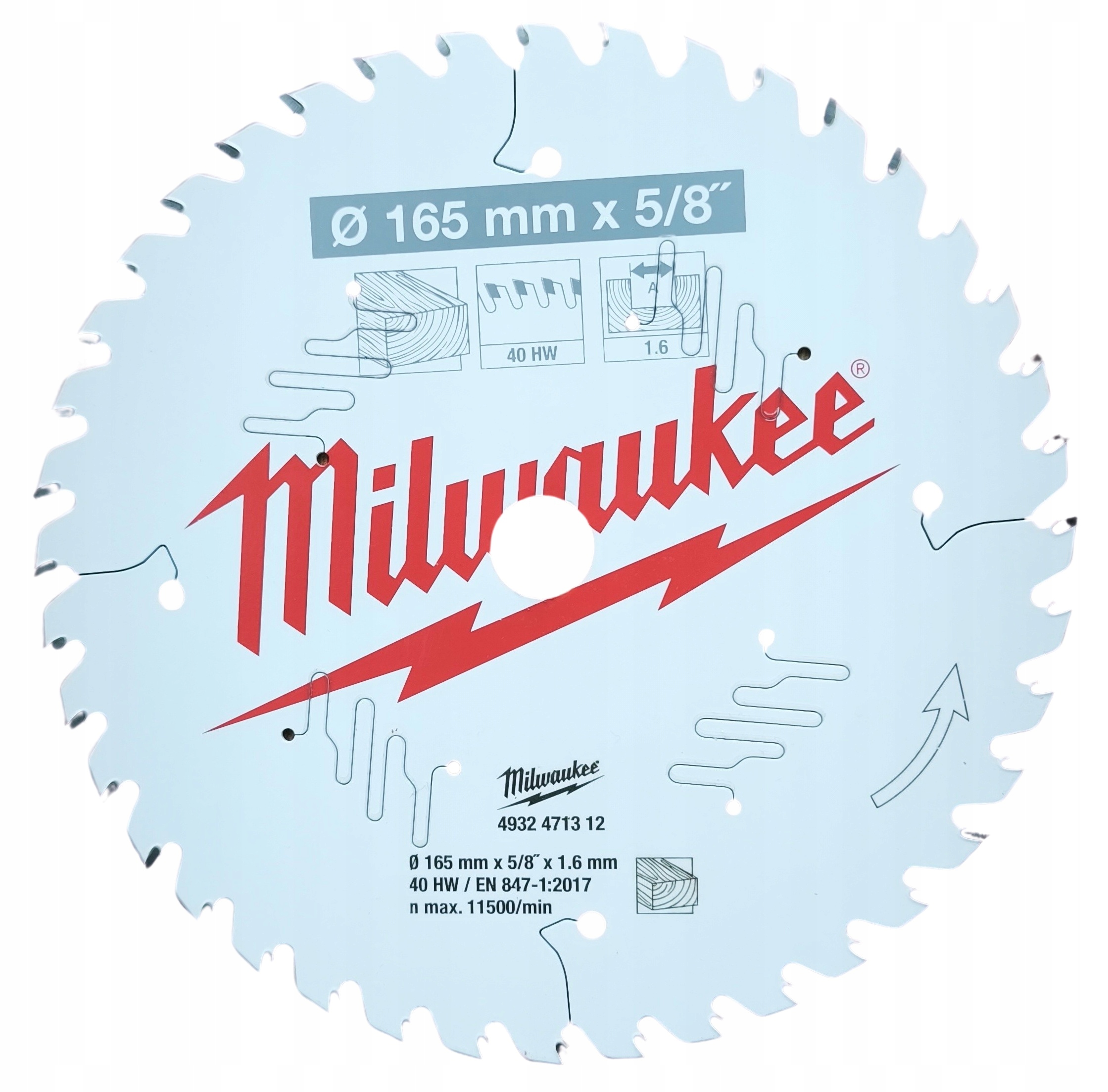 Milwaukee pilový kotouč na dřevo 165 mm 40z 4932471312