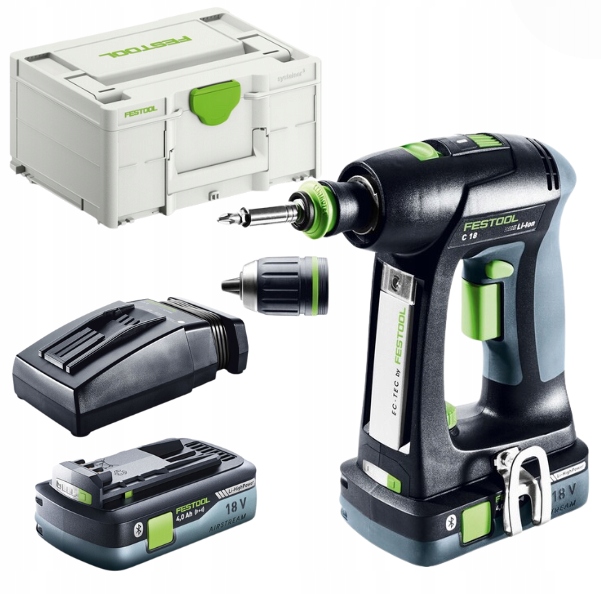 Festool Wiertarko-wkrętarka C 18 4,0-Plus Ładowarka i 2 Aku 4,0 Li 576435
