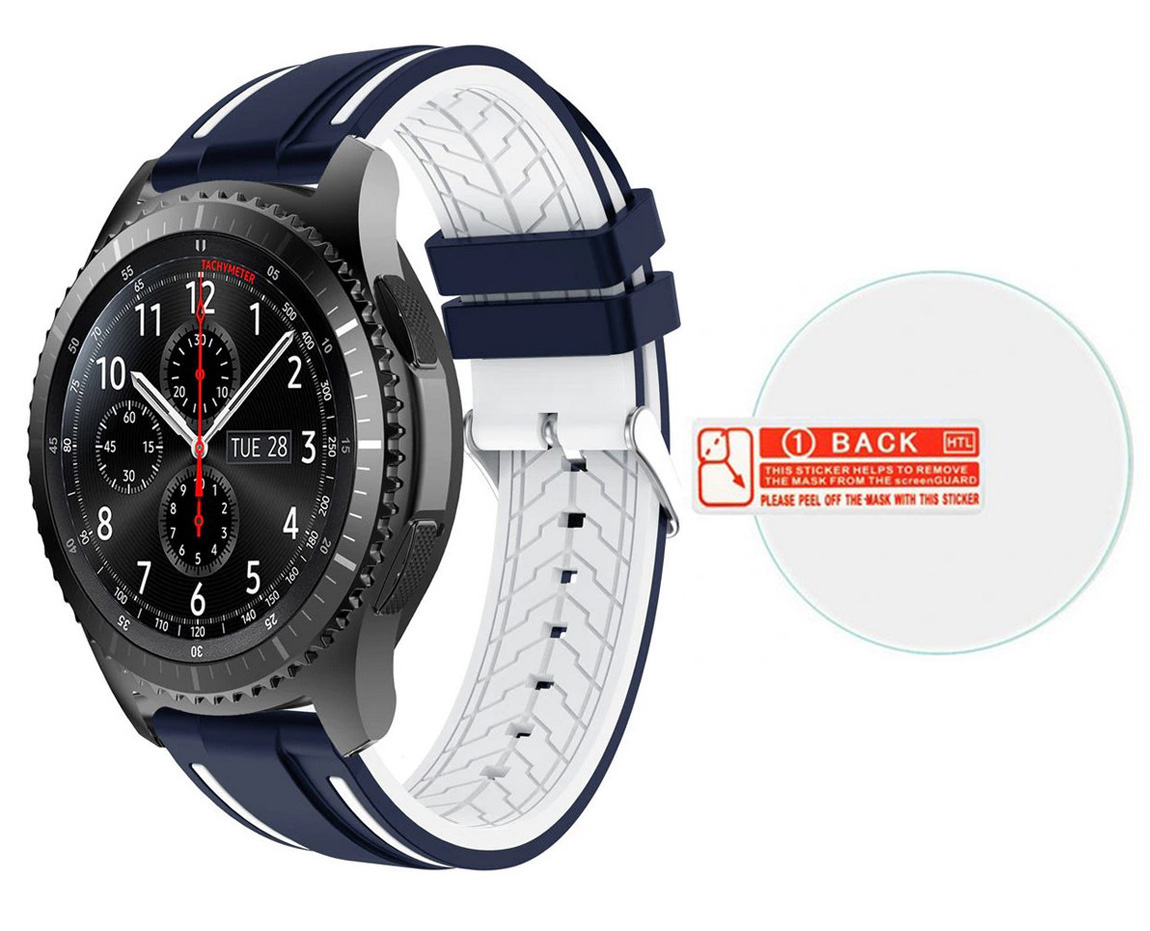 GRANATOWO-BIAŁY PASEK SAMSUNG GALAXY WATCH 46MM