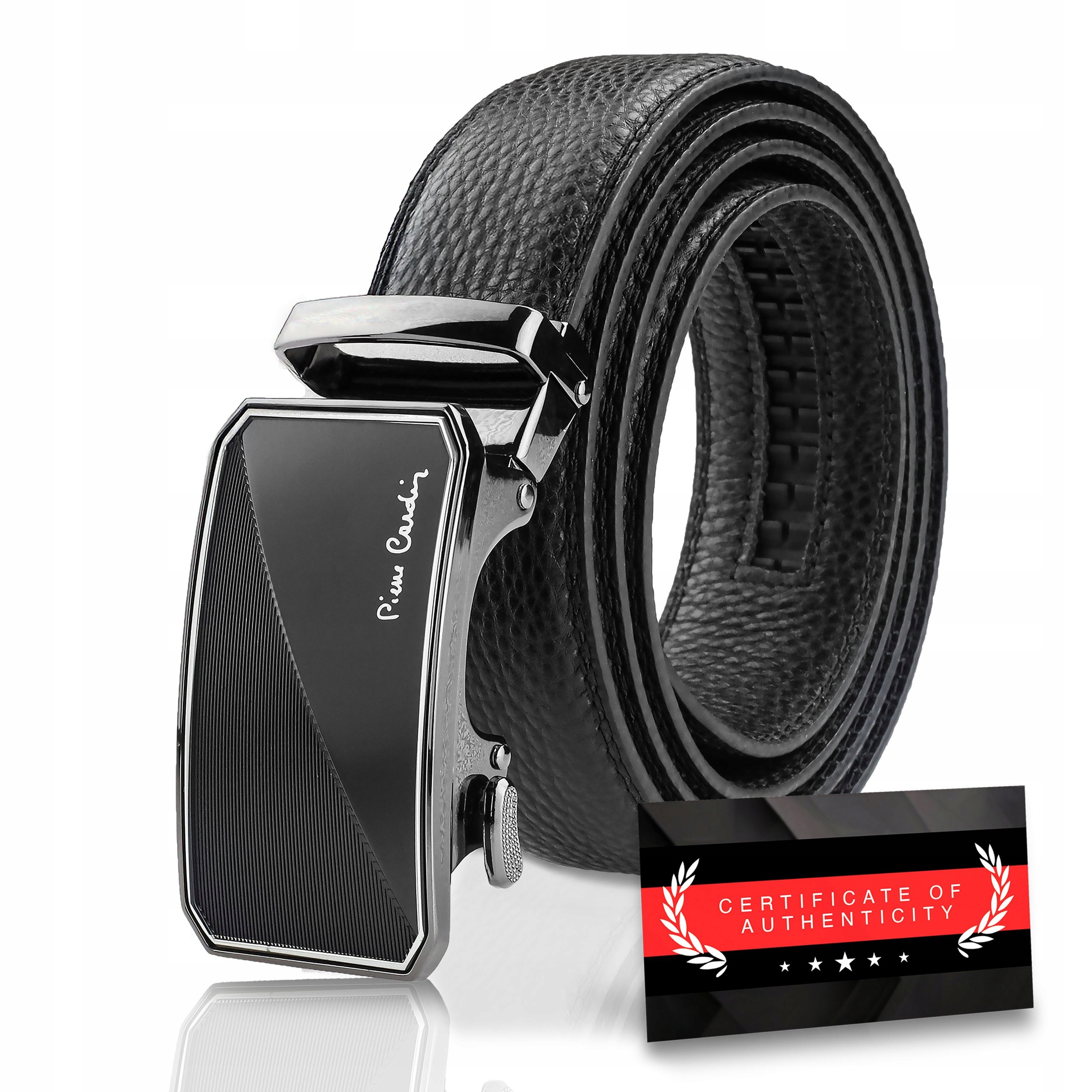 Kožený Opasek Pánský Automatický Pierre Cardin Černý 120 Certifikát