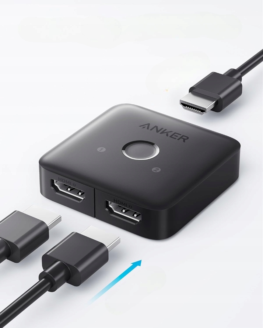 Anker HDMI Switch Przejściówka 2 In & 1 Out 4K 60Hz Uniwersalna A83H10A1