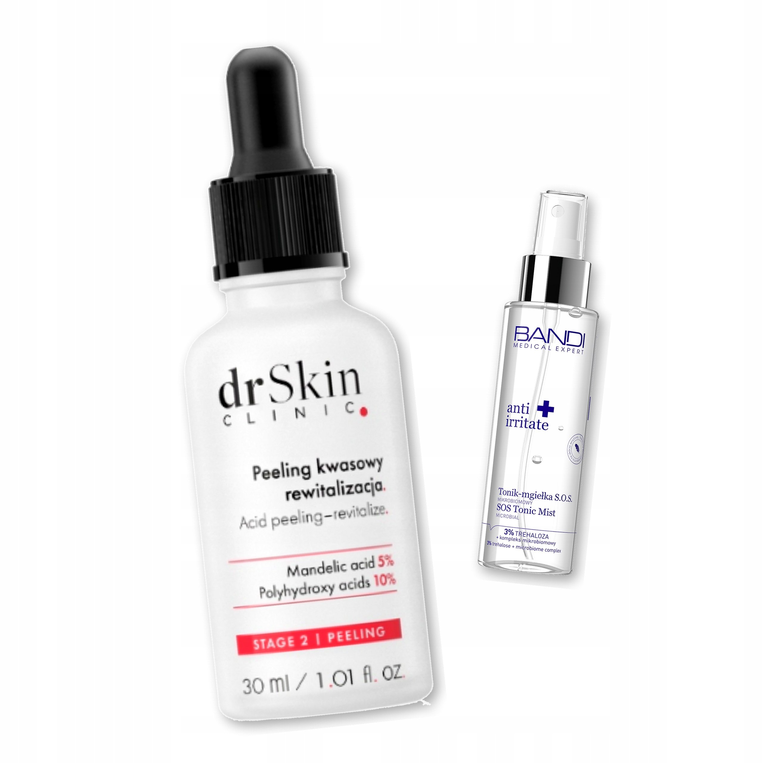 Peeling kwasowy Anti Irritate Tonik mgiełka S.o.s. mikrobiomowy Bandi