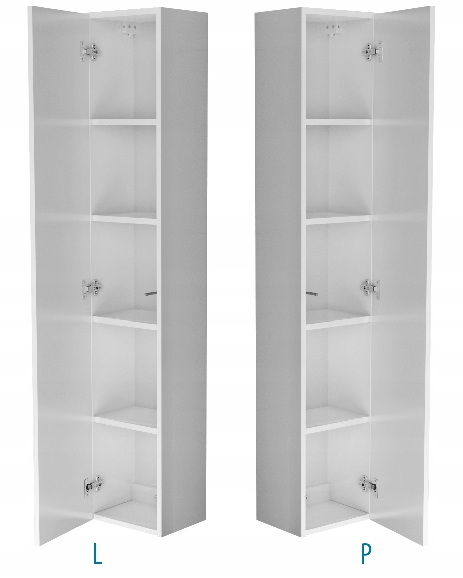 WISZĄCY SŁUPEK do łazienki 160 biały + dąb wotan Kolor mebla biały