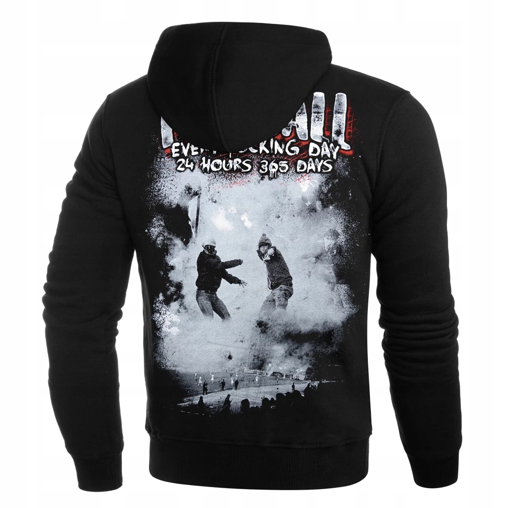 Pánská mikina s kapucí fanouškovská We love football černá vel. 4XL