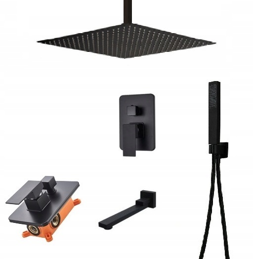 Podomietkový sprchový set čierny Bk 40 Box