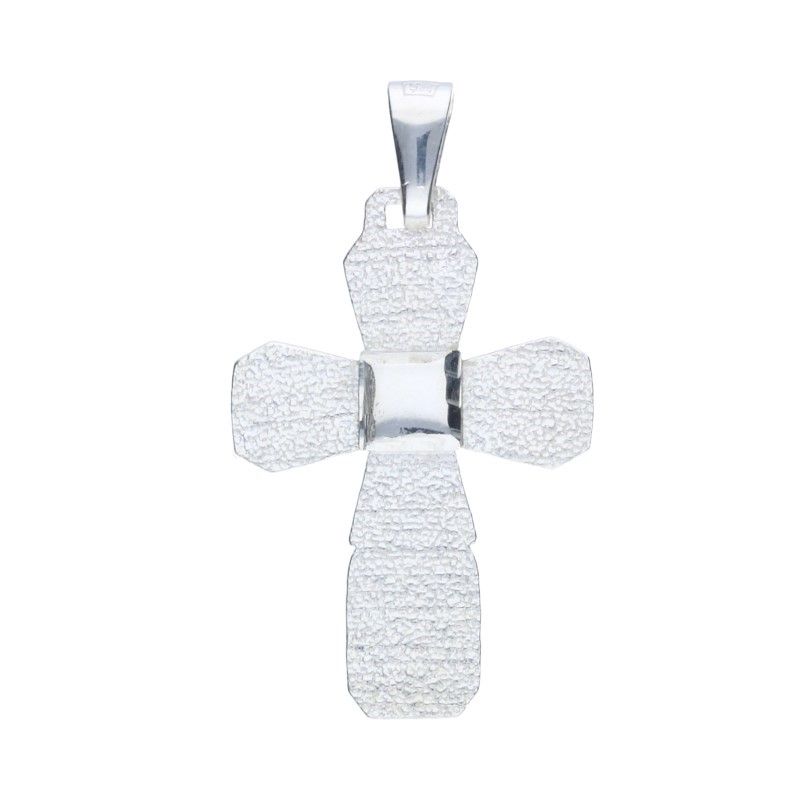 Diamantový a kladívkový kříž stříbrný 925 je ideální pro svaté přijímání