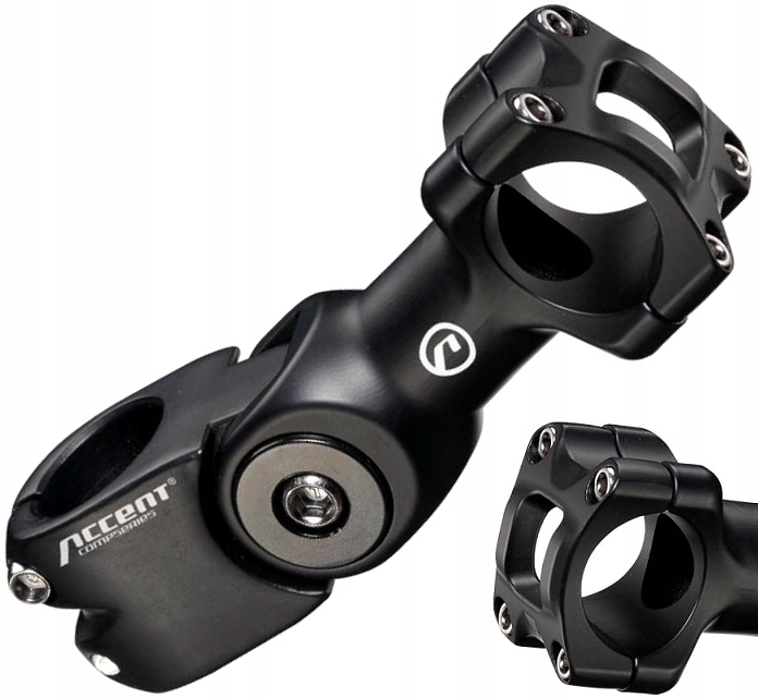 Wspornik kierownicy regulowany Accent Stork 1-1/8" 108mm 31.8mm czarny