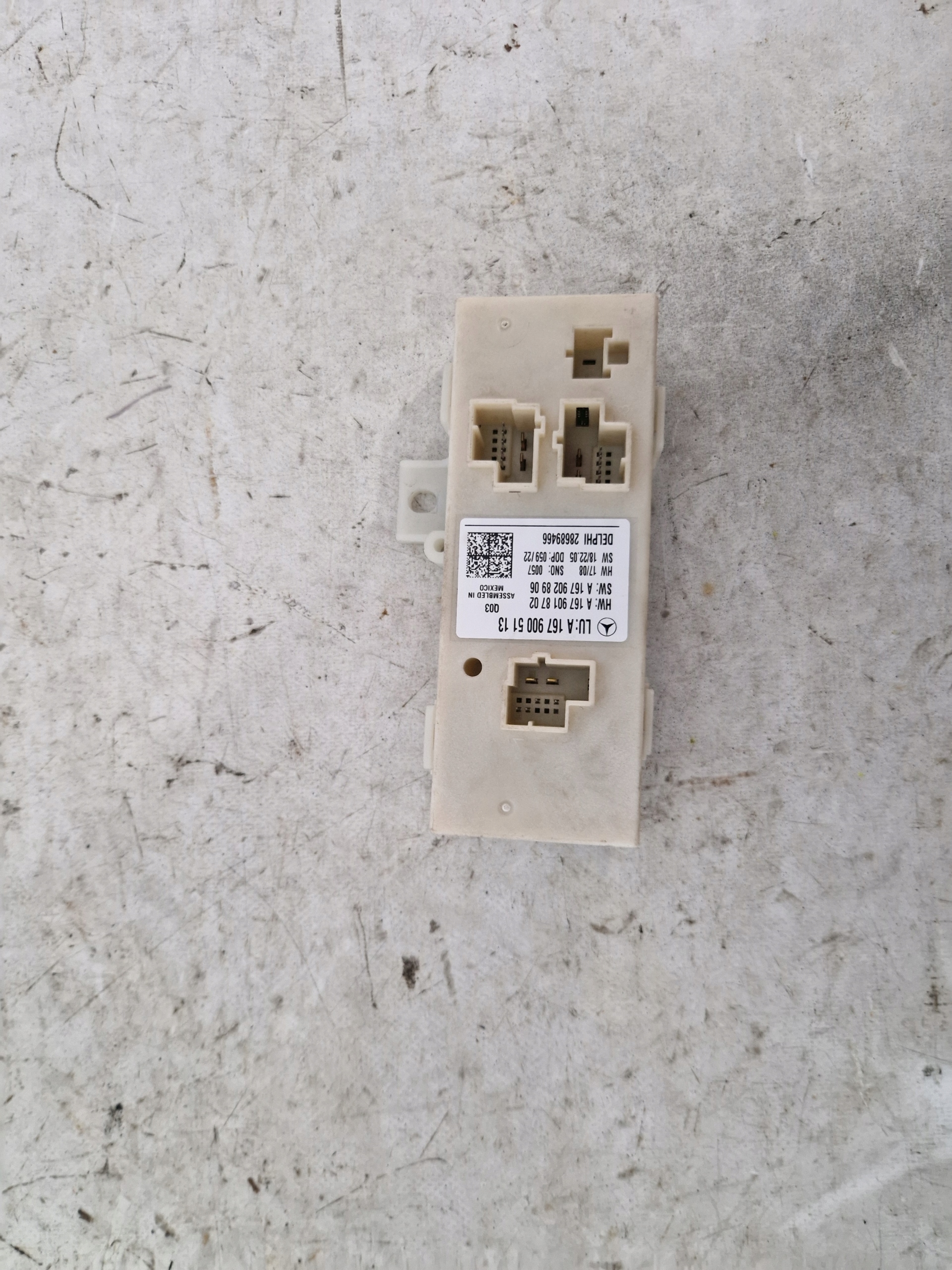 MERCEDES GLE 167 W167 module control unit bonnet rear part boot A1679005113