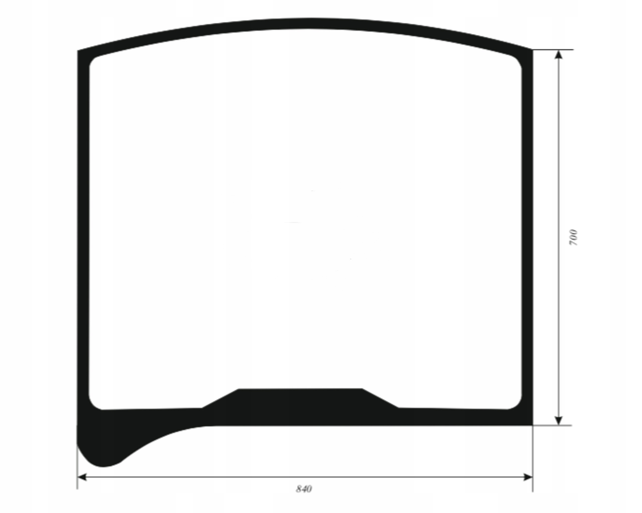 sklo Jcb zadní 827/80409