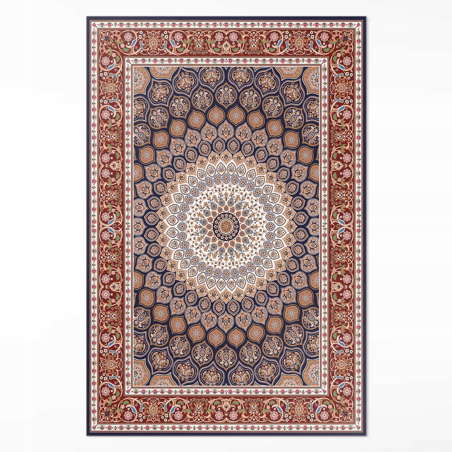 Vinylový dekoratívny koberec Mandala v tureckom perzskom štýle Veľký 140 x 210 cm