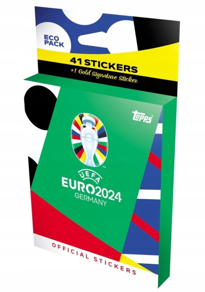 Naklejki Euro 2024 Blister Eco Pack Topps 41 Naklejek +1 Złoty Autograf