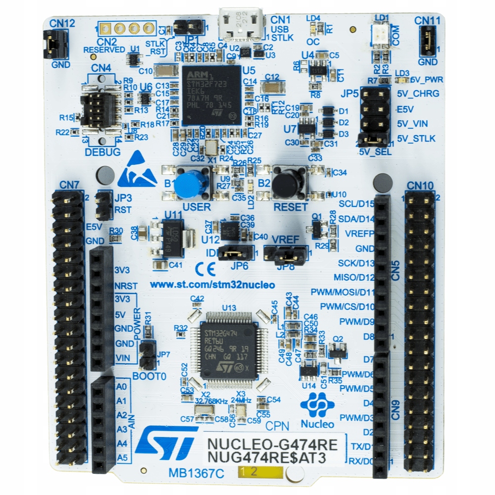 STM32 NUCLEO-G474RE Nucleo-64 s STM32G474RET6 Arm Cortex-M4
