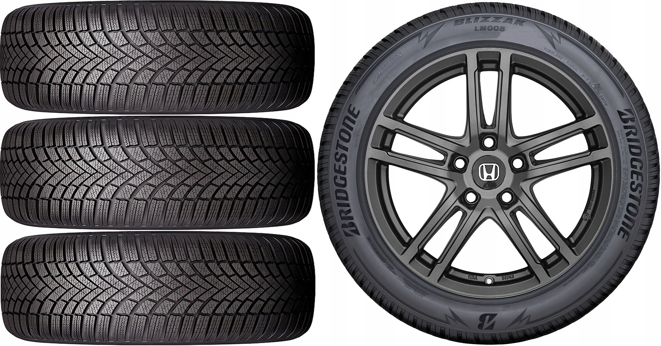 КОЛЕСА ЗИМА HONDA ACCORD VII 7 Bridgestone 2255r17