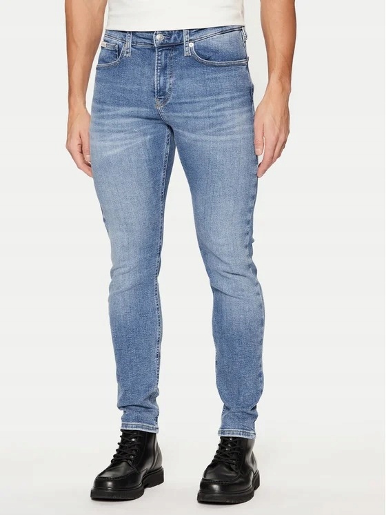 Calvin Klein Jeans Modré Džíny S Oděrkami 34/32 X_a
