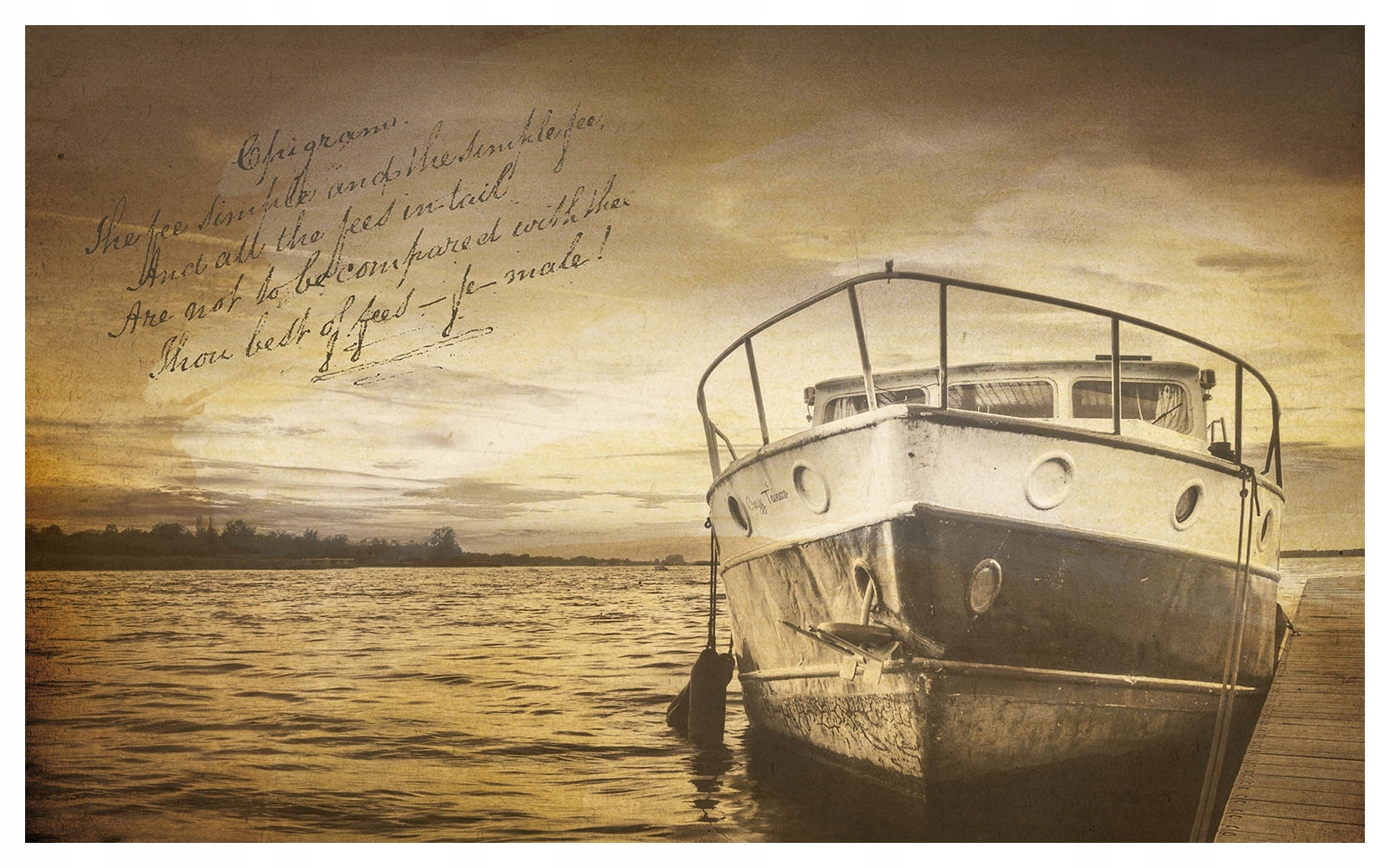 Fototapeta Loďka Jazero Západ slnka Drevené Pier 300x210 lepidlo