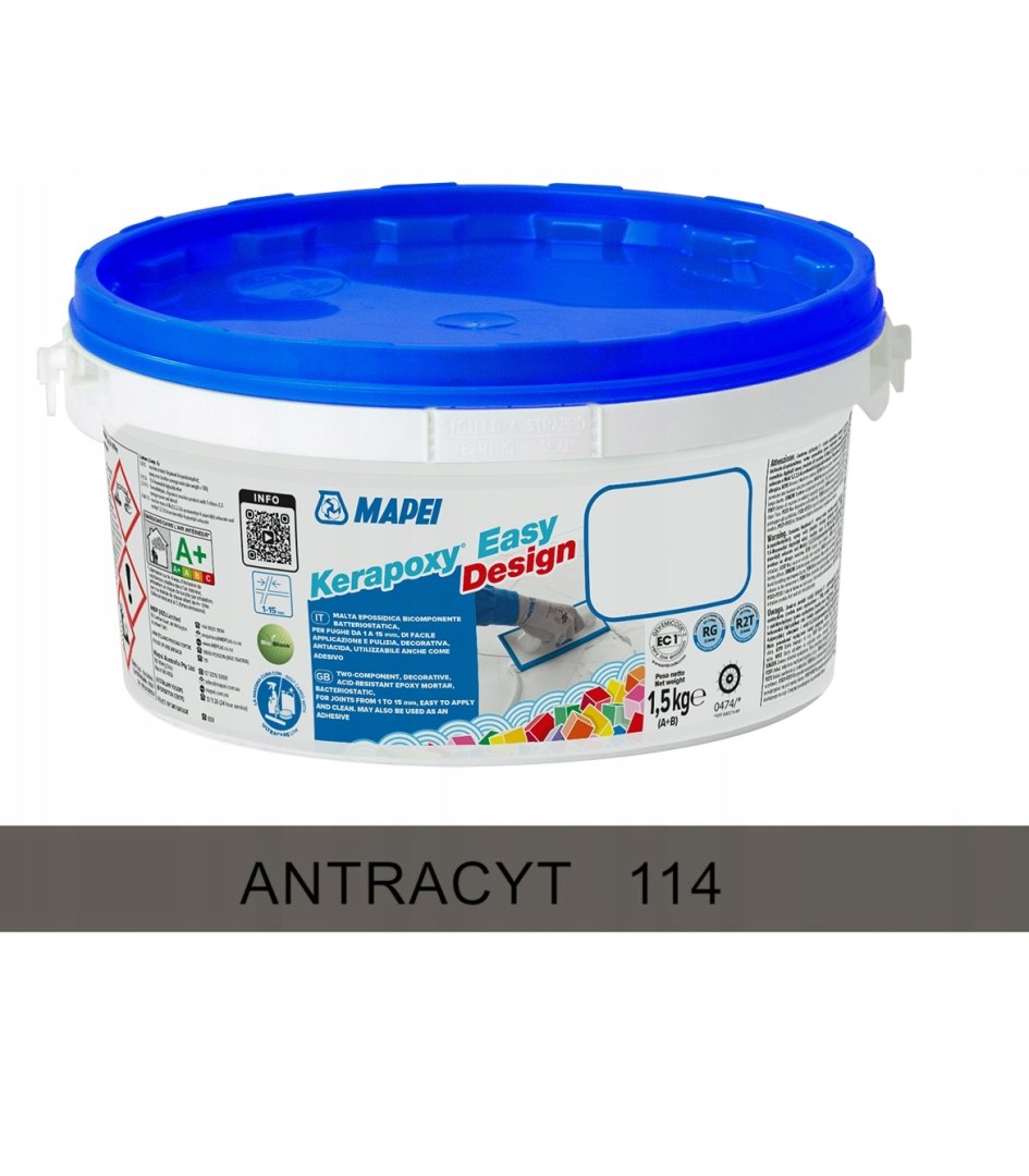 Mapei Fuga Epoksydowa Kerapoxy Easy Design 114 Antracyt 1,5 kg.