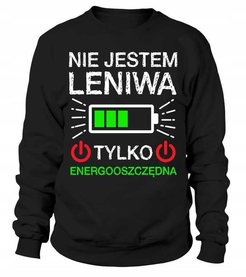 Mikina Jsem energeticky úsporná XL Černá