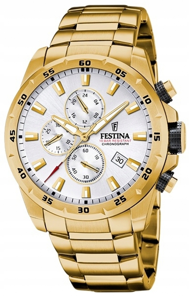 Festina 20541/1 zlaté pánské sportovní hodinky na plavání