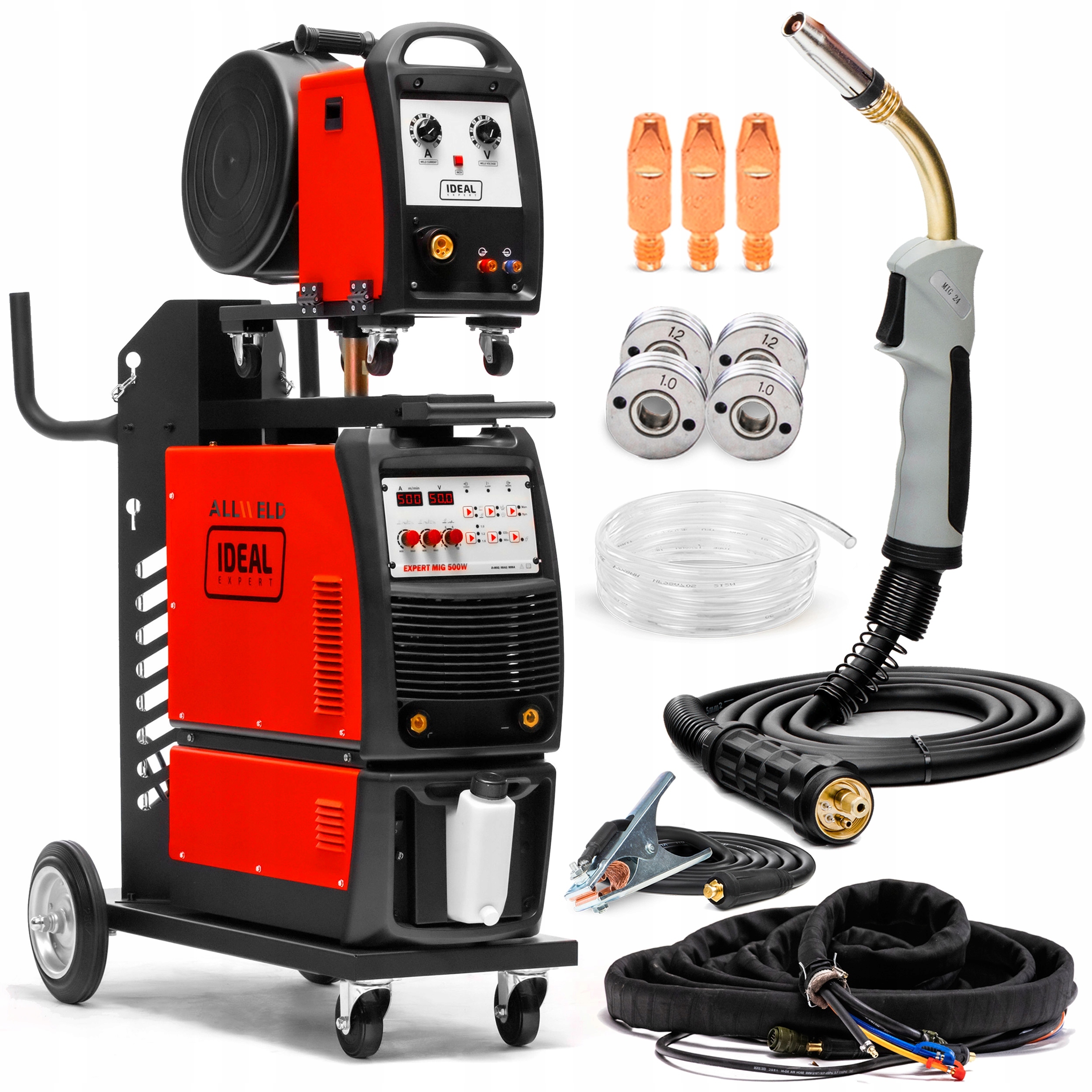 Poloautomatický Svařovací Stroj Ideal Expert Mig 500W Synergie Mma 400V 500A Alu