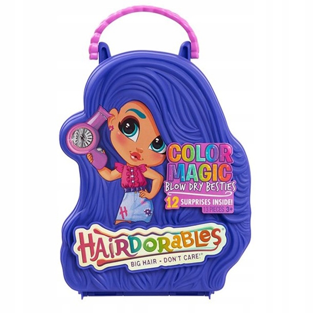 HAIRDRABLES COLOR MAGIC LALKA + AKCESORIA FIOLETOWA