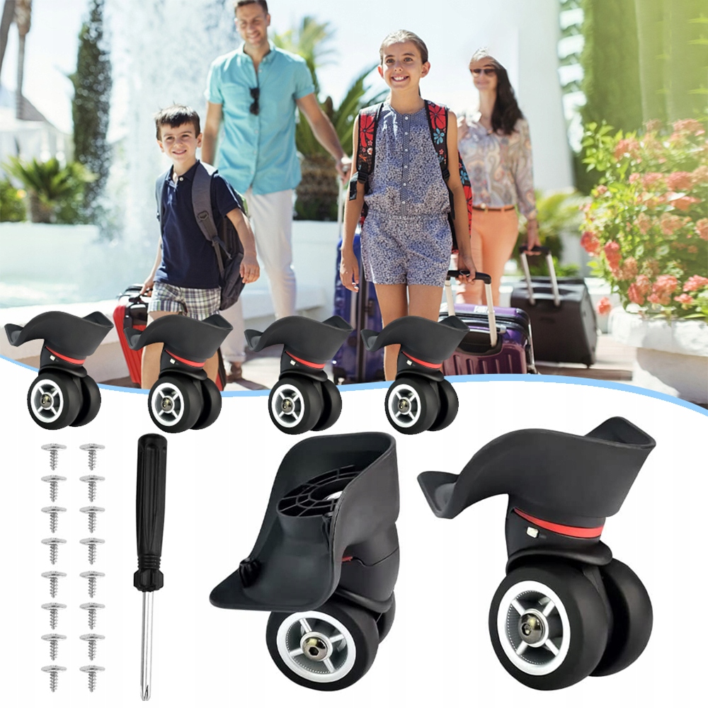 KÓŁKO OBROTOWE DO WALIZKI CZĘŚĆ BAGAŻ ZAMIENNE UNIWERSALNE KOŁA 2 PARY 97MM Marka Bedee