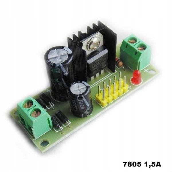 Stabilizator 7805 moduł zasilacz 5V/1,5A DC