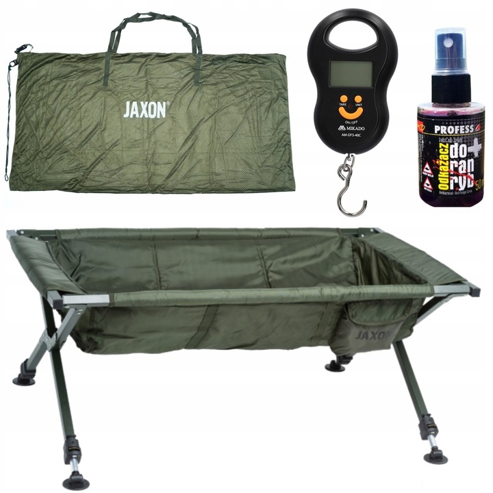 Mata Kołyska karpiowa Jaxon 120 x 70 cm Worek do ważenia Waga Odkażacz