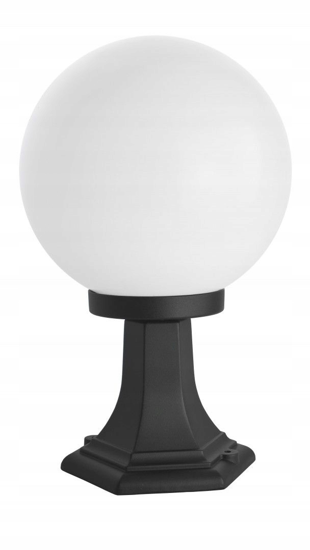Stojací zahradní lampa ozdobná koule 25 cm bílá nebo kouřová 41 cm Su-ma