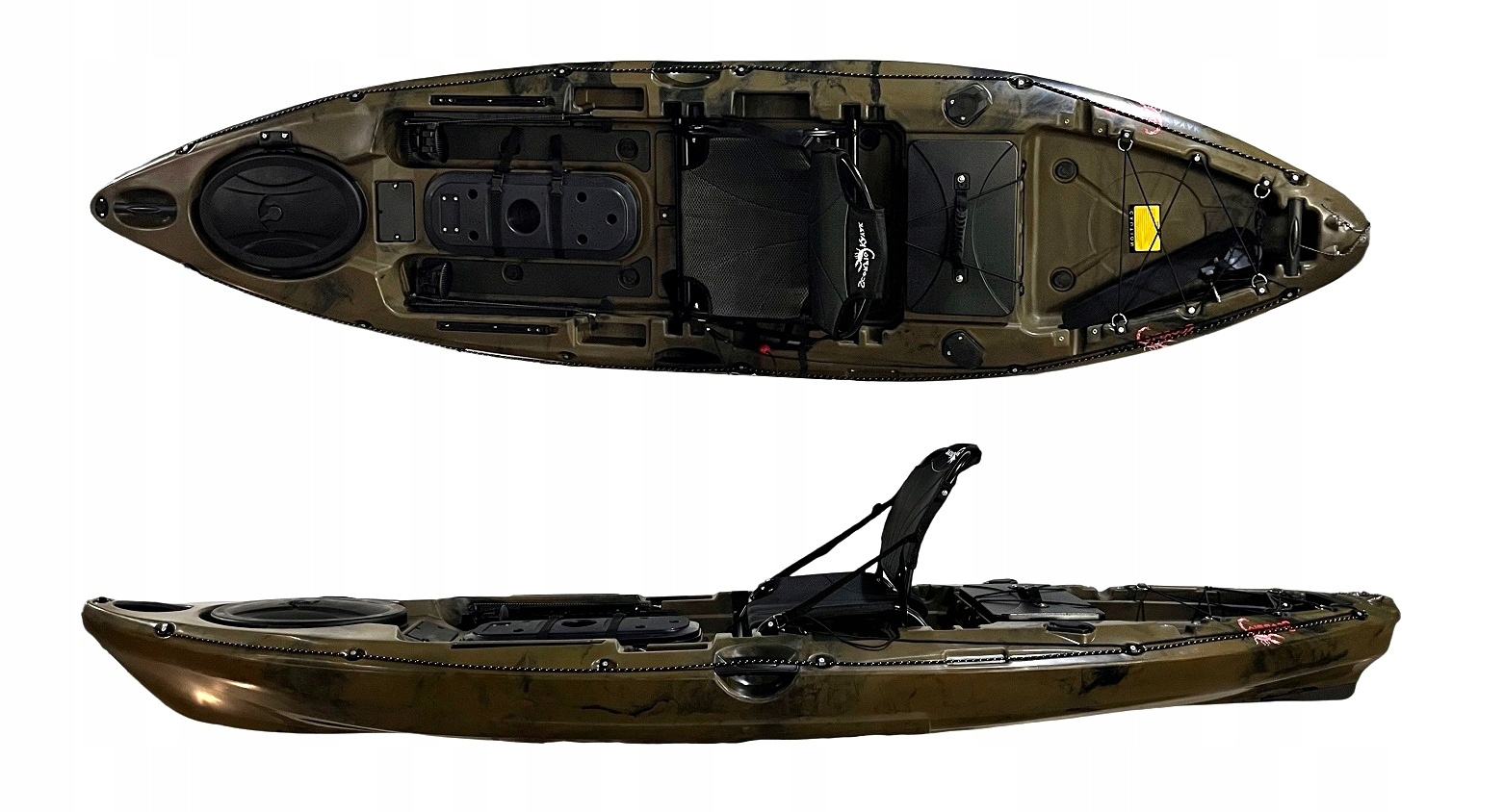 Stabilny Kajak Wędkarski Z Ramowym Siedzeniem Zodiak 11 Ster