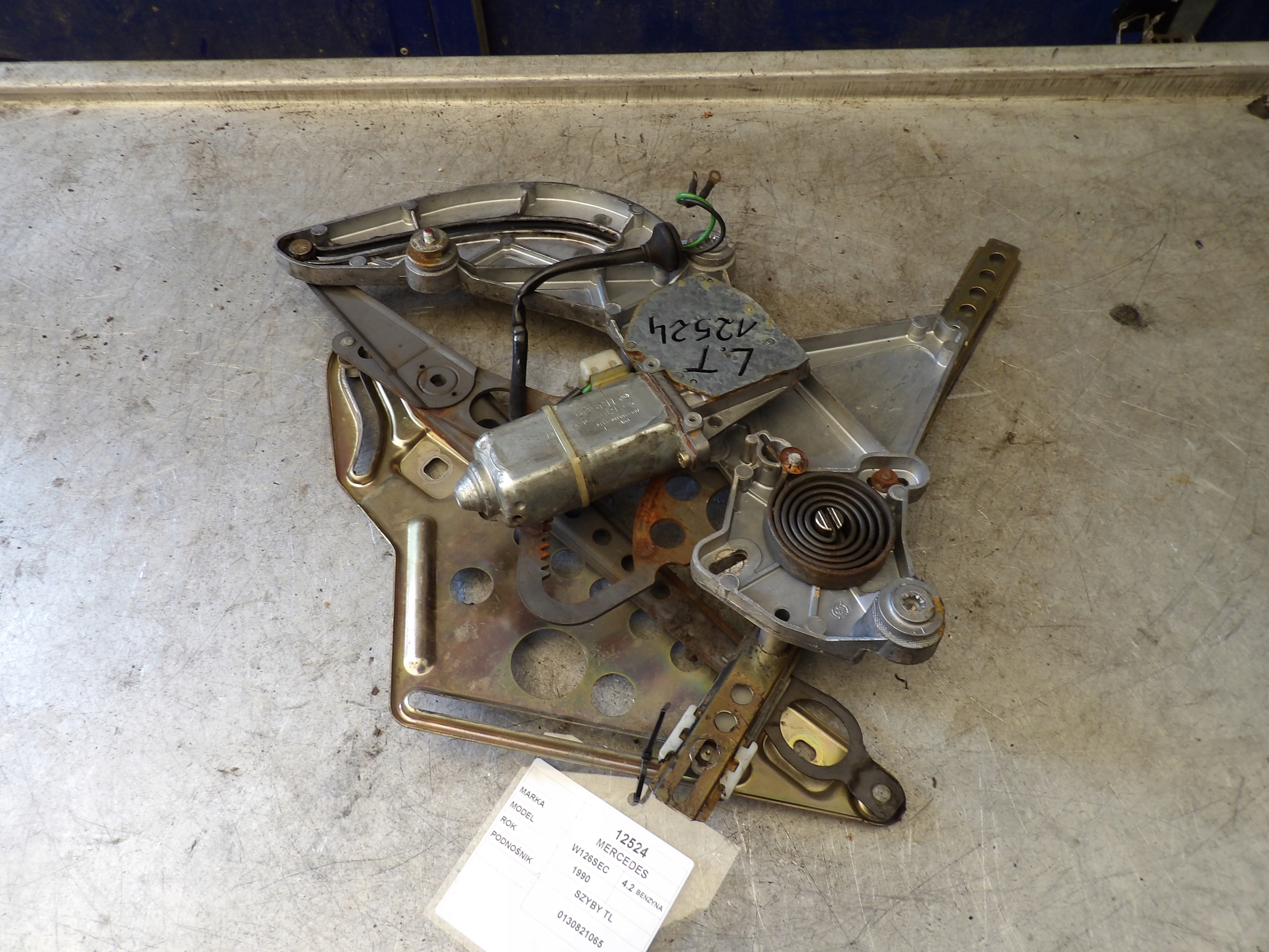 Mercedes W126 Coupe podnośnik szyby tył lewy