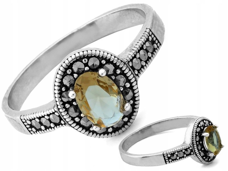 Prstýnek pro ženu ze stříbra 925 s opalescentním zirkonem jako dárek r22