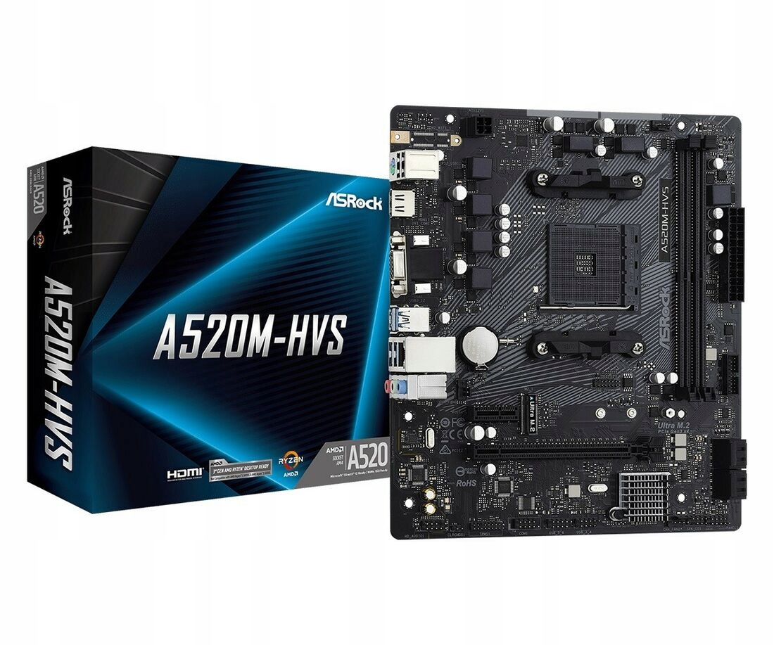 Материнская плата Micro ATX ASRock A520M-HVS