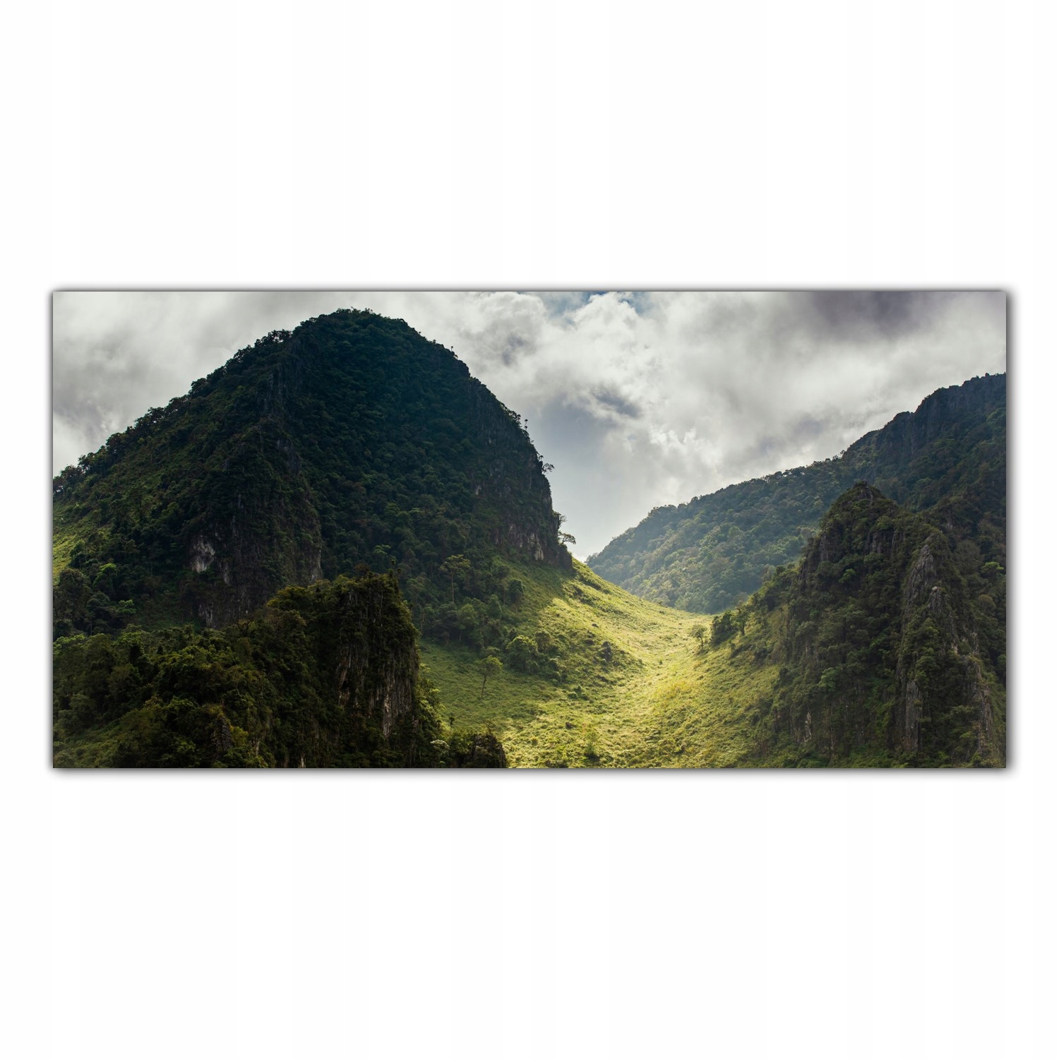 Hory Tropiky Déšť 120x60 Sklo lacobel do kuchyně